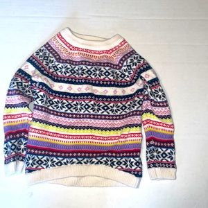 3-T Old Navy Sweater only worn once for little girl multi-color